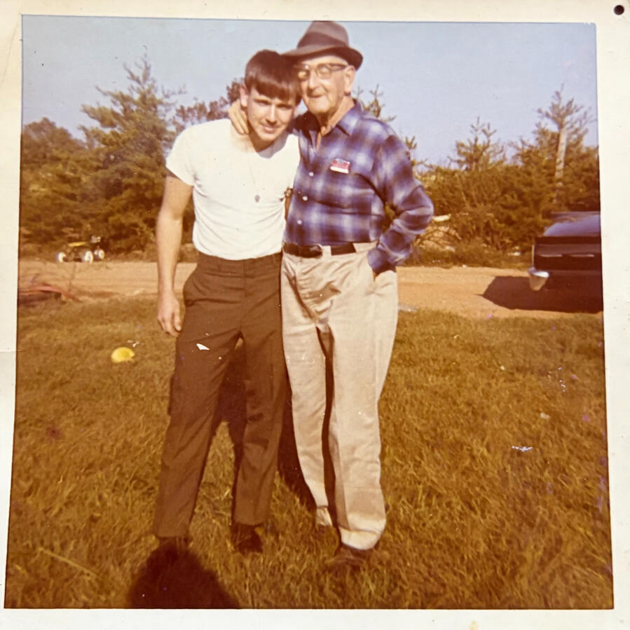 Harold and his father during his leave post boot camp
